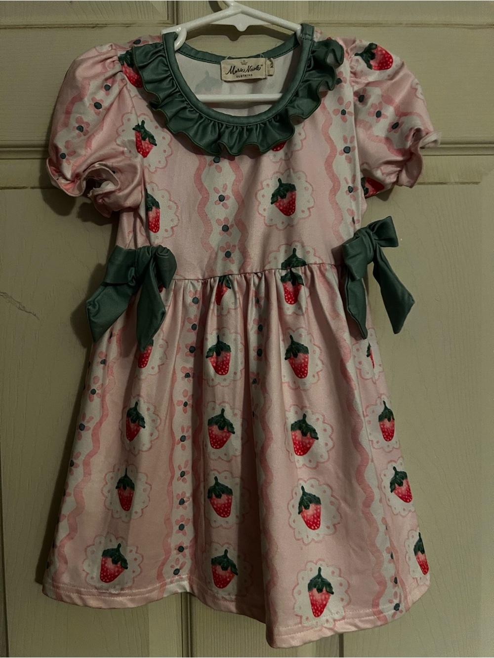 Marie Nicole Clothing Strawberry Party Ruffle Dress size XS 18/24 months